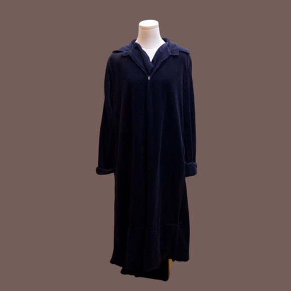Christian Dior Velour Robe | Navy Zip-Up | Size M | Vintage - Picture 4 of 6